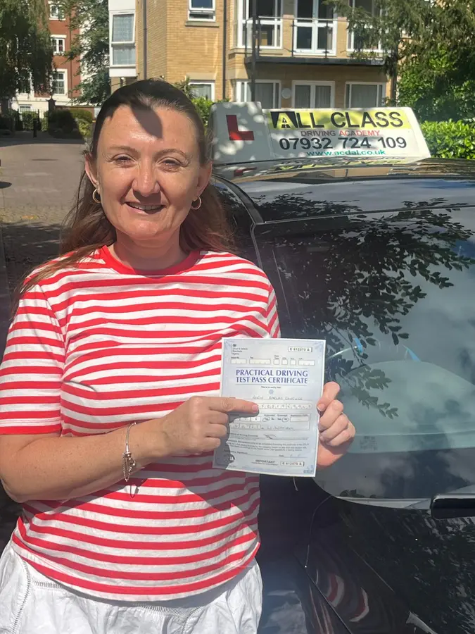 ACDAL learner celebrating a practical driving test pass 6