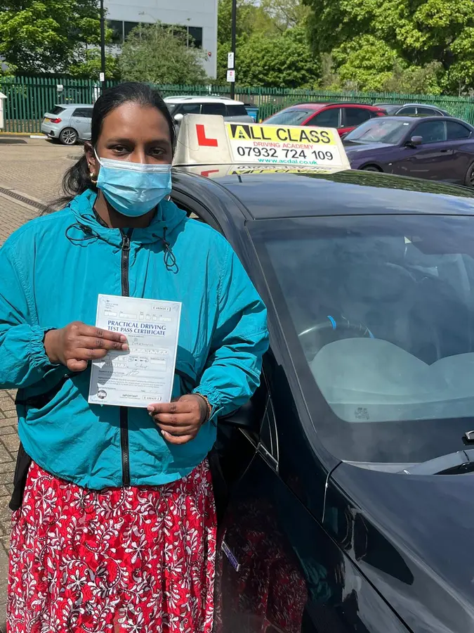 ACDAL learner celebrating a practical driving test pass 8
