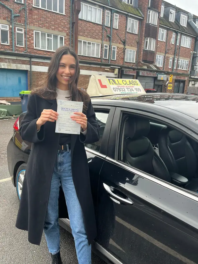 ACDAL learner celebrating a practical driving test pass 9