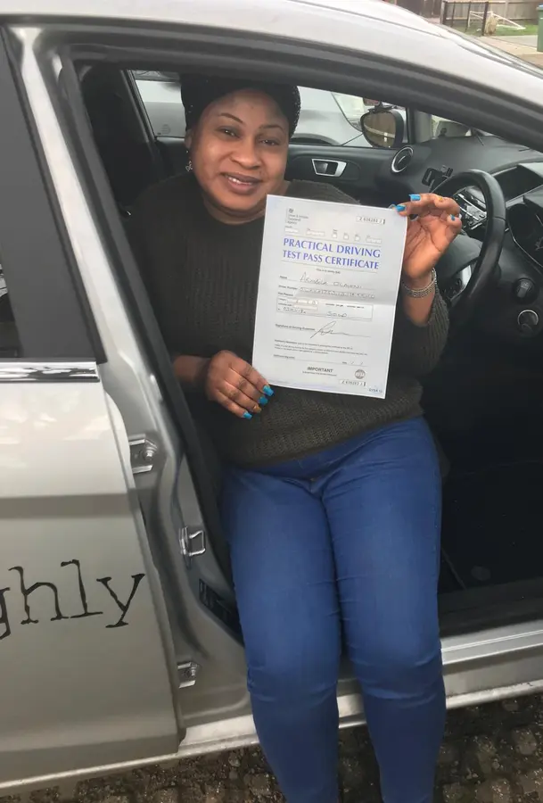 ACDAL learner celebrating a practical driving test pass 10