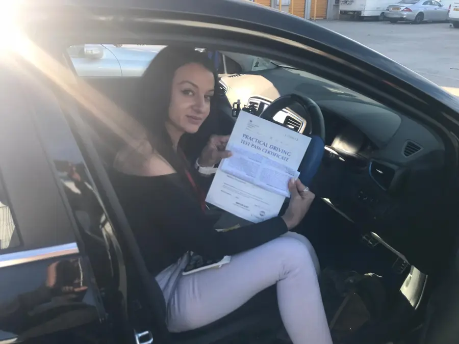ACDAL learner celebrating a practical driving test pass 22