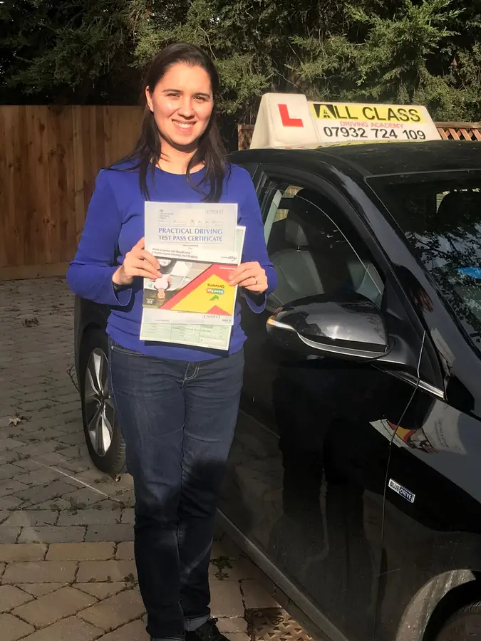 ACDAL learner celebrating a practical driving test pass 23