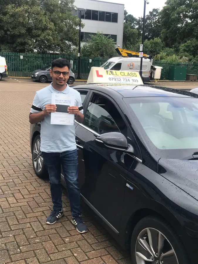 ACDAL learner celebrating a practical driving test pass 27