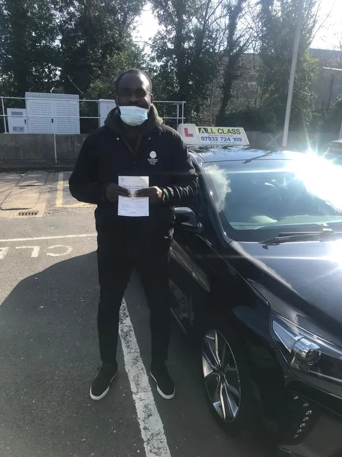 ACDAL learner celebrating a practical driving test pass 28