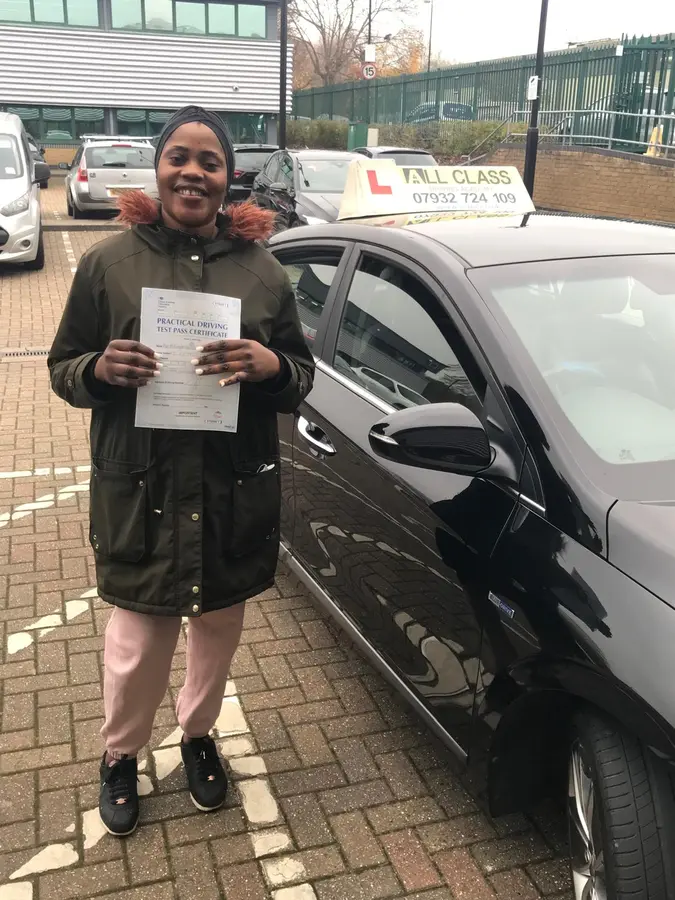 ACDAL learner celebrating a practical driving test pass 29