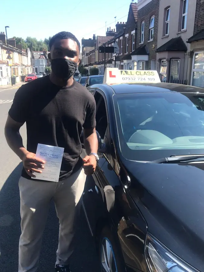 ACDAL learner celebrating a practical driving test pass 31