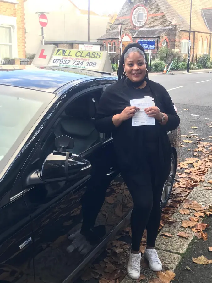 ACDAL learner celebrating a practical driving test pass 33
