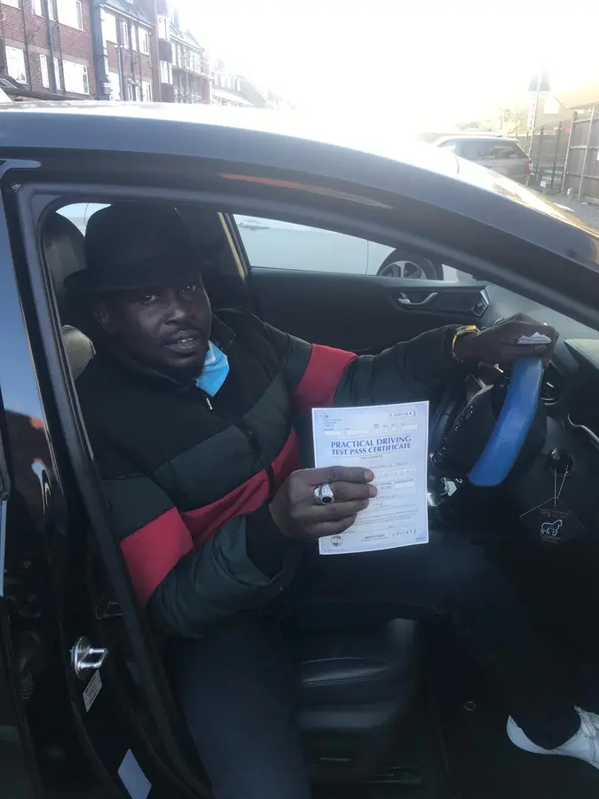 ACDAL learner celebrating a practical driving test pass 35