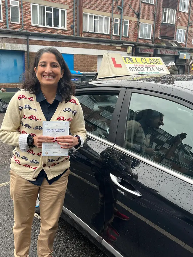 ACDAL learner celebrating a practical driving test pass 41